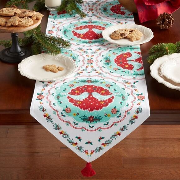 🦋 New Pioneer Woman Mazie Bird Fabric Table Runner, Multicolor, 14"x80" - Picture 3 of 6